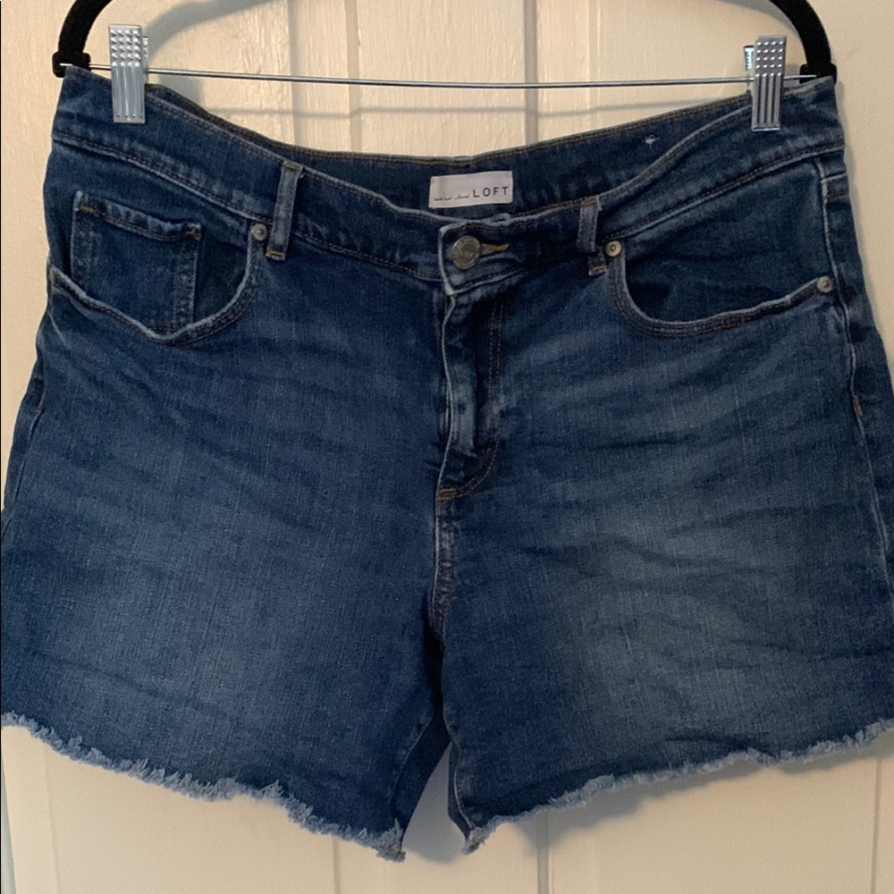 LOFT Dark Blue Denim Shorts